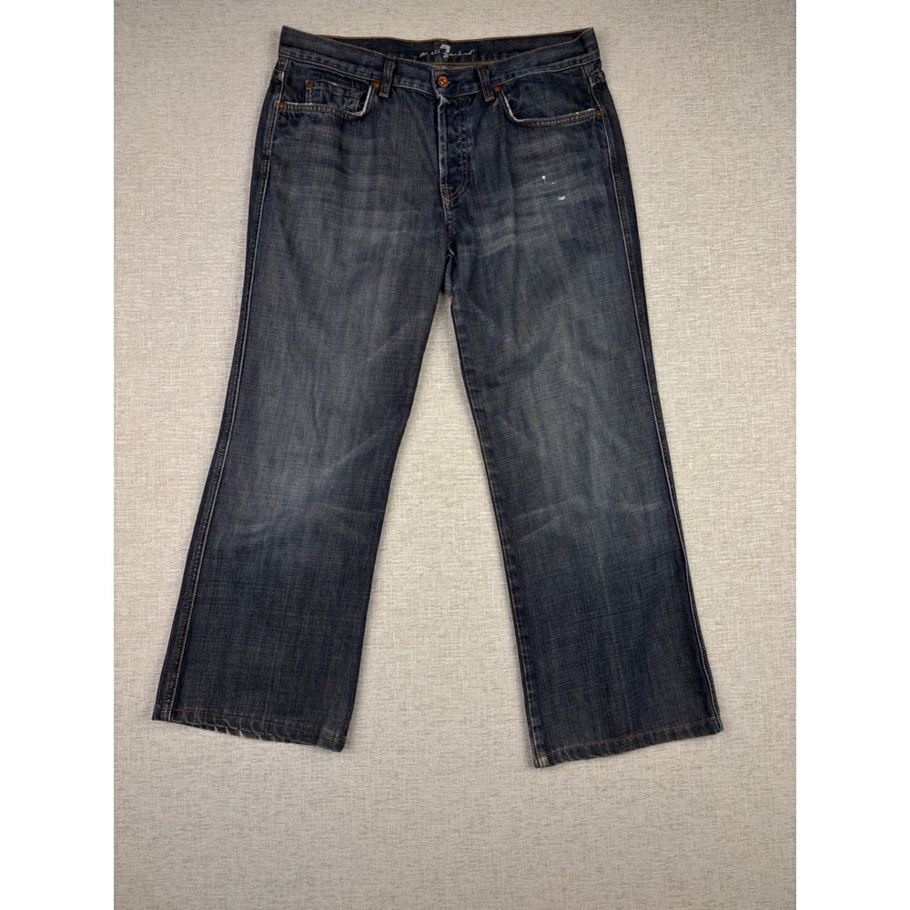 7 For All Mankind Bootcut Mens 33x30 Jeans A Pocket Dark Washed Denim USA Made